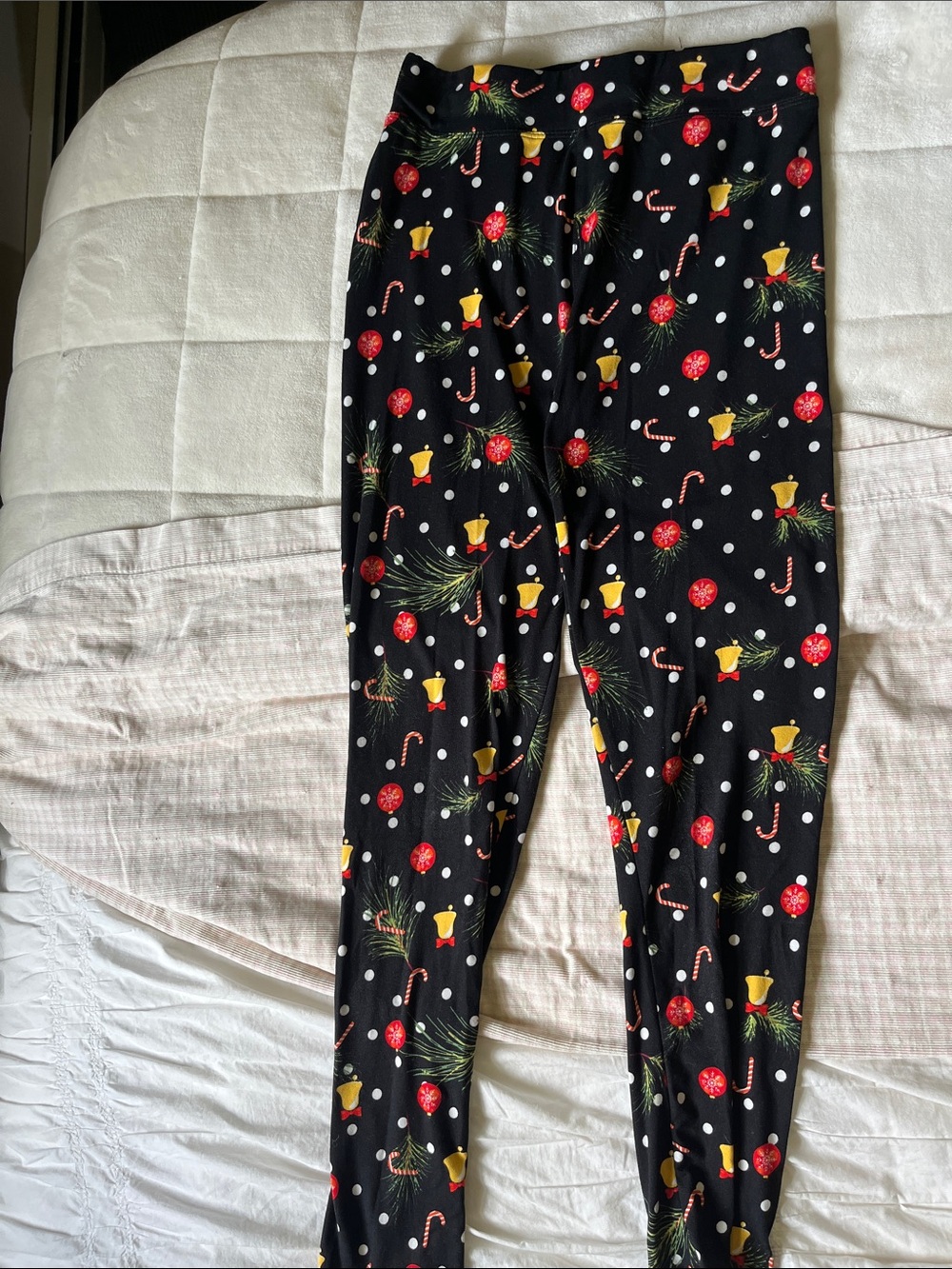 Women's Black Holiday Print Leggings